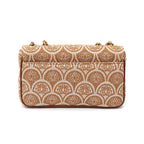 BOLSA BAGUETE SIRENA MÉDIA JACQUARD CAMEL