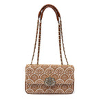 BOLSA BAGUETE SIRENA MÉDIA JACQUARD CAMEL