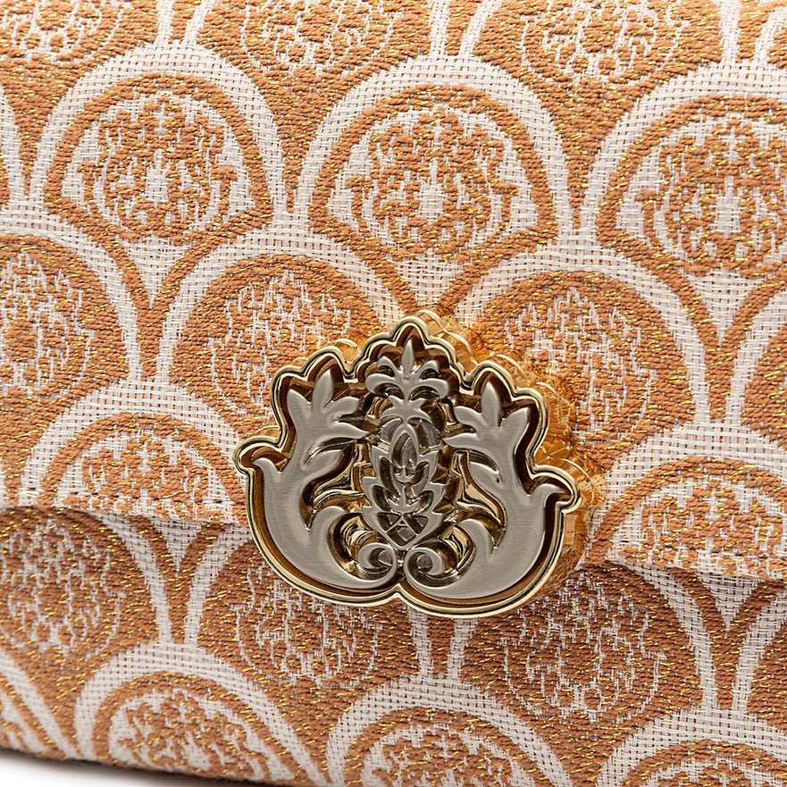 BOLSA BAGUETE SIRENA MÉDIA JACQUARD CAMEL