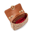 BOLSA BAGUETE SIRENA MÉDIA JACQUARD CAMEL