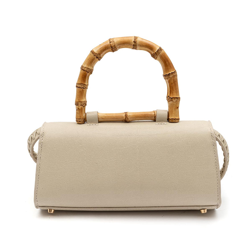 BOLSA TOP HANDLE EAST WEST PEQUENA COURO CAVIAR CHANTILLY