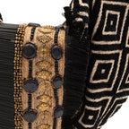 BOLSA HOBO MAXI TAPEÇARIA BORDADA PRETO