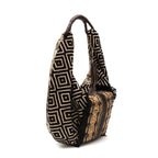 BOLSA HOBO MAXI TAPEÇARIA BORDADA PRETO
