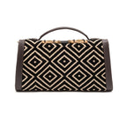 BOLSA TOP HANDLE PEQUENA TAPECARIA BORDADA