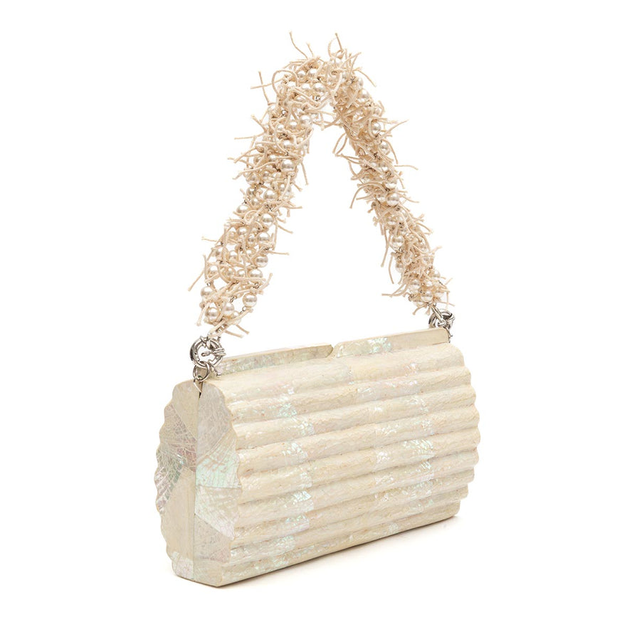 BOLSA CLUTCH MADREPÉROLA PEQUENA  BAGUETE