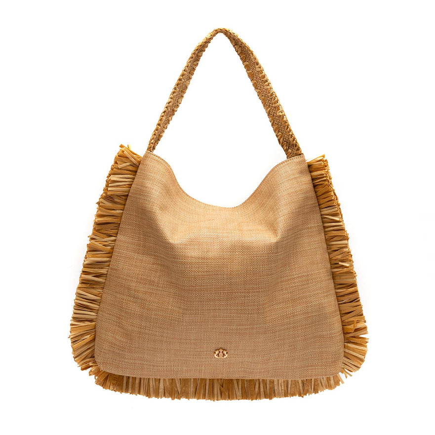 BOLSA HOBO MAXI  PALHA NATURAL LAGOSTA