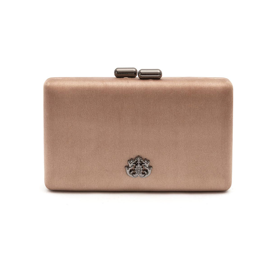 BOLSA CLUTCH LUMA PEQUENA CETIM TERROSO