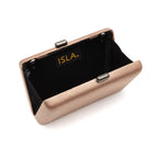 BOLSA CLUTCH LUMA PEQUENA CETIM TERROSO
