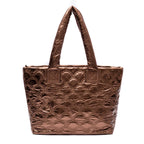 BOLSA  TOTE PUFFER MAXI NYLON BRONZE
