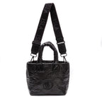 BOLSA TOTE PUFFER PEQUENA  NYLON PRETO