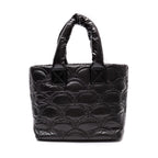 BOLSA TOTE PUFFER PEQUENA  NYLON PRETO