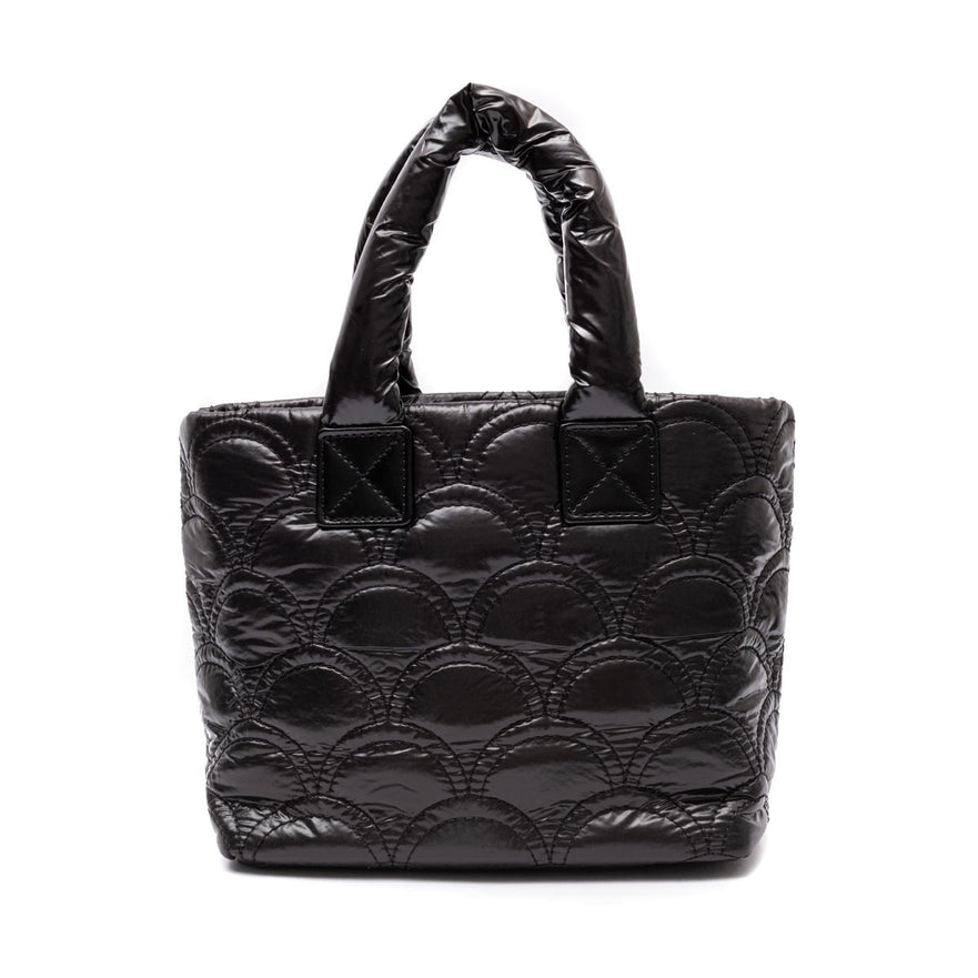 BOLSA TOTE PUFFER PEQUENA  NYLON PRETO