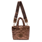 BOLSA TOTE PUFFER MINI NYLON  BRONZE