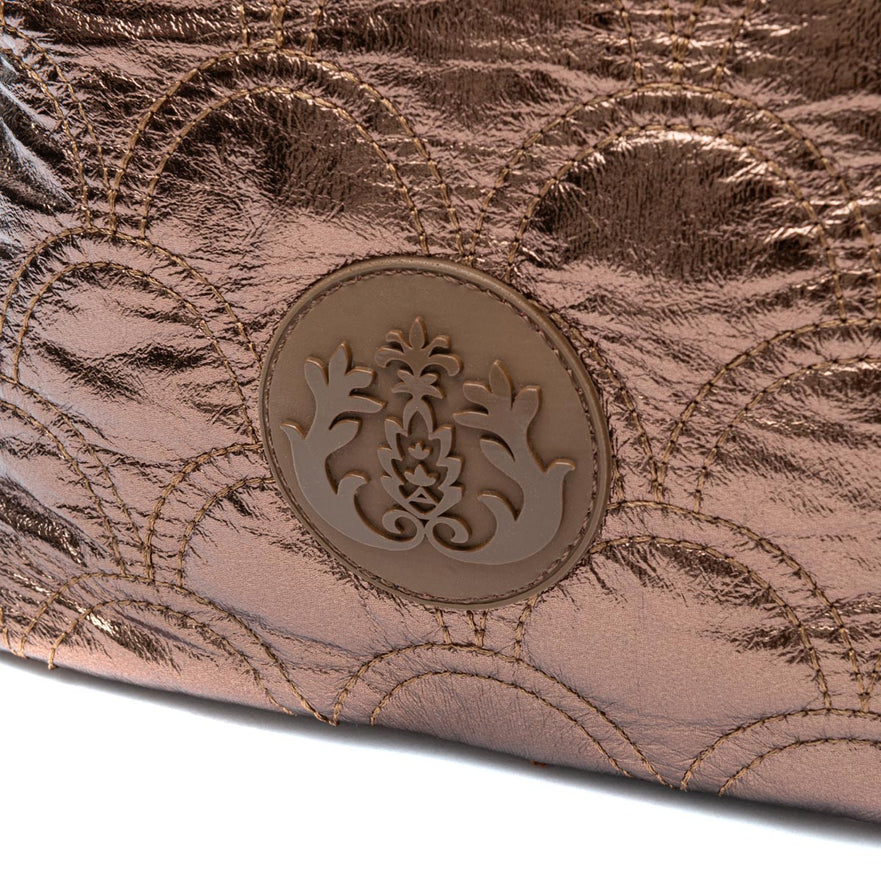 BOLSA TOTE PUFFER MINI NYLON  BRONZE