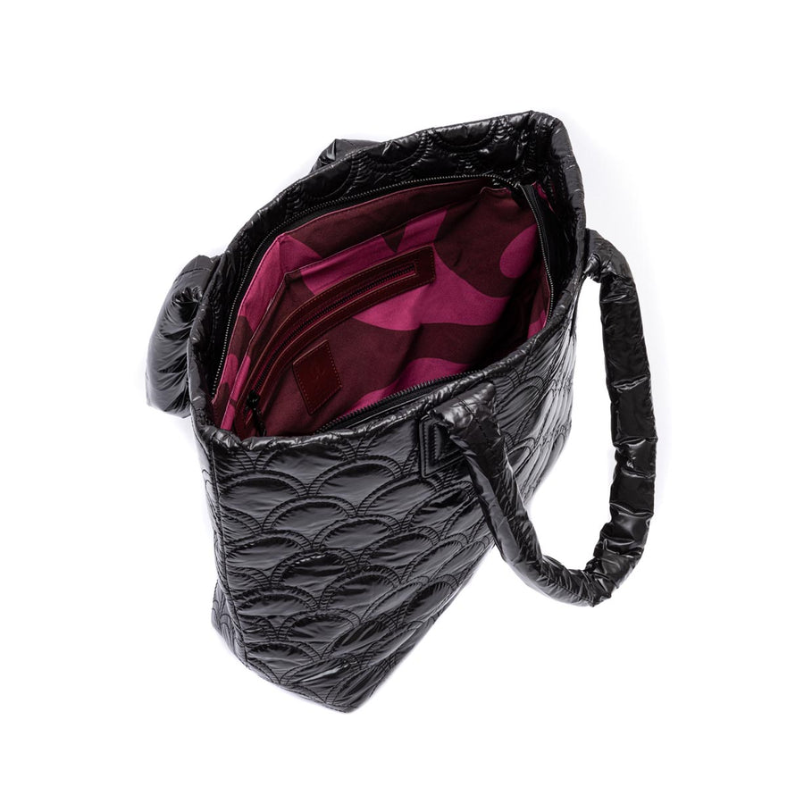 BOLSA TOTE PUFFER MAXI NYLON PRETO