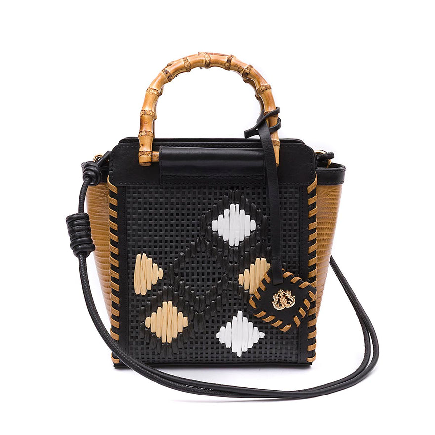 BOLSA CARRÉ MINI RÁFIA NAPOLI PRETA