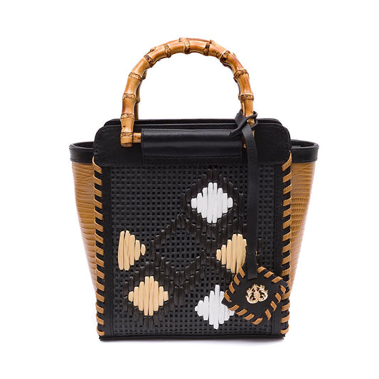 BOLSA CARRÉ MINI RÁFIA NAPOLI PRETA