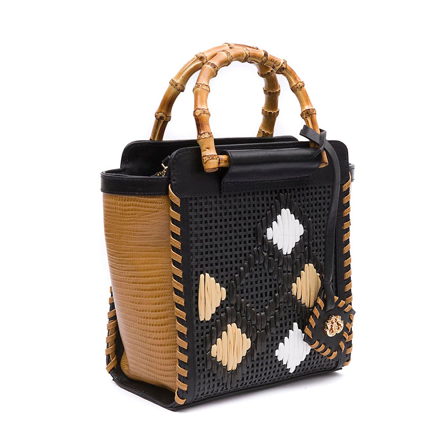 BOLSA CARRÉ MINI RÁFIA NAPOLI PRETA
