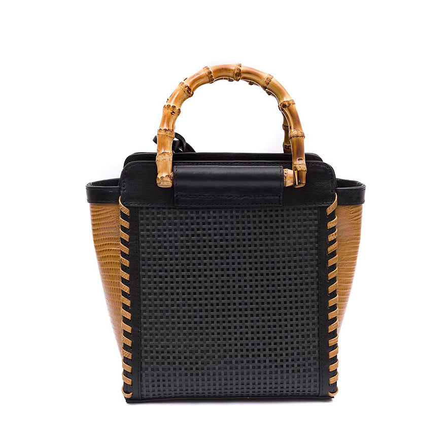 BOLSA CARRÉ MINI RÁFIA NAPOLI PRETA