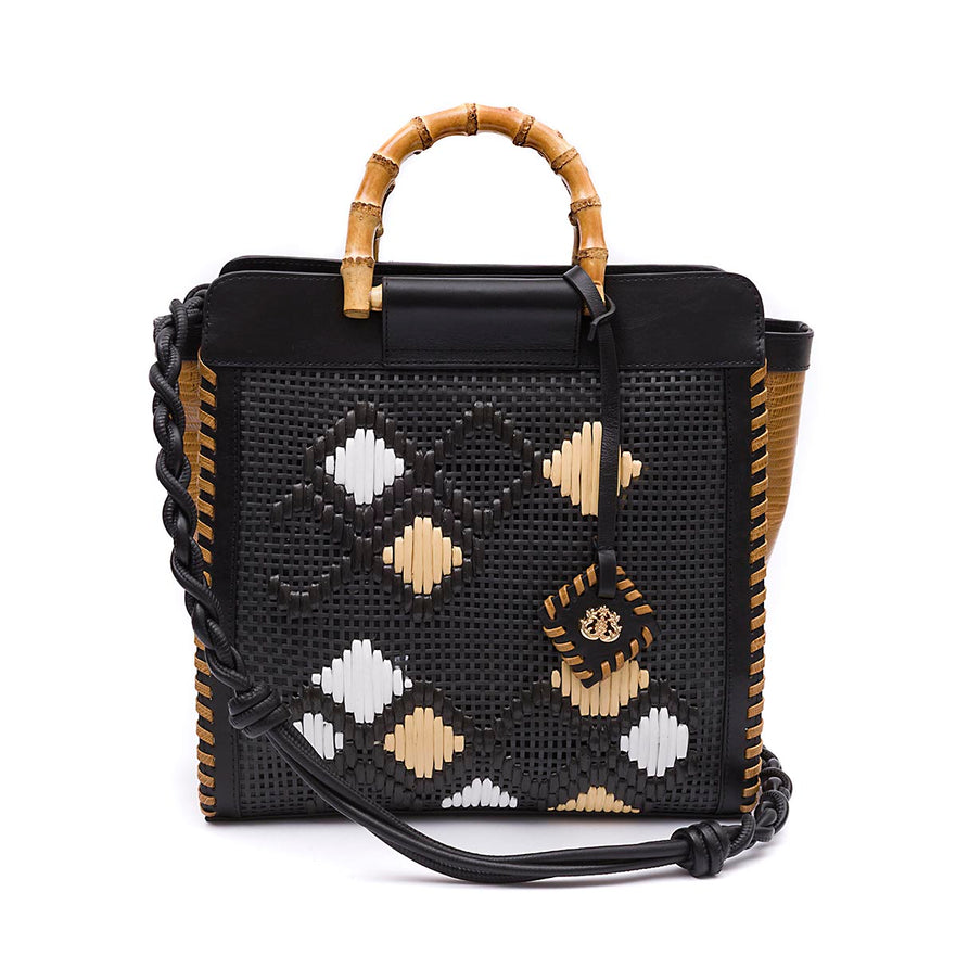 BOLSA CARRÉ GRANDE RÁFIA NAPOLI PRETA