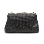 BOLSA FLAP MINI TRESSÊ PRETO OURO