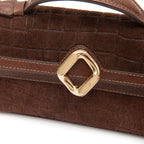 BOLSA TOPHANDLE AURORA PEQUENA COURO CAFÉ BROWNIE