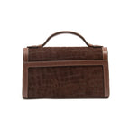 BOLSA TOPHANDLE AURORA PEQUENA COURO CAFÉ BROWNIE