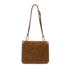 BOLSA BOX BAG AURORA MEDIA NEW CROCO MASCAVO OURO