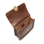 BOLSA BOX BAG AURORA MEDIA NEW CROCO BROWNIE OURO