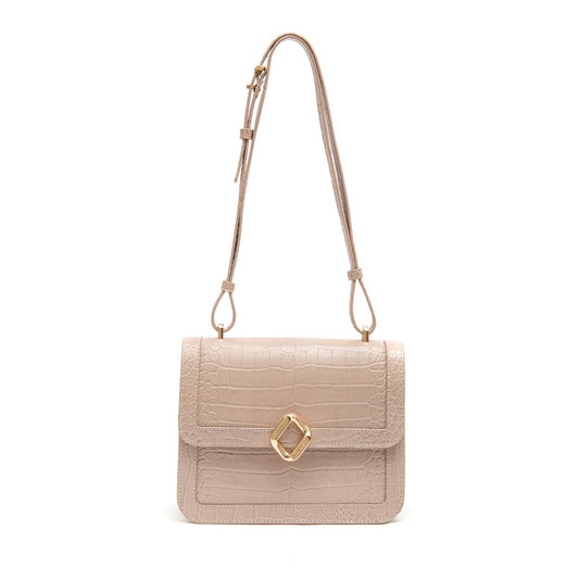 BOLSA BOX BAG AURORA MEDIA NEW CROCO NEVOA OURO