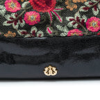 BOLSA SHOPPER DANNY GRANDE EM PALHA FIORI BORDADA FRIDA PRETO