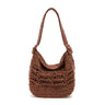 BOLSA HOBO OPHELIA LATTE MEDIA RAFIA PINHAO CACAU