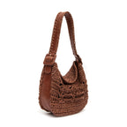 BOLSA HOBO OPHELIA LATTE MEDIA RAFIA PINHAO CACAU