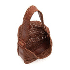 BOLSA HOBO OPHELIA LATTE MEDIA RAFIA PINHAO CACAU