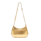 BOLSA SHOULDER FOREVER PEQUENA COURO CRUSH OURO/OURO