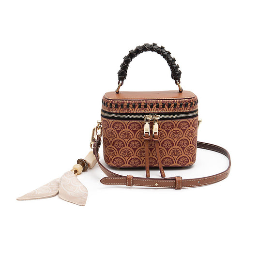BOLSA VANITY SIRENA PEQUENA EM MONOGRAMA CANVAS CARAMELO