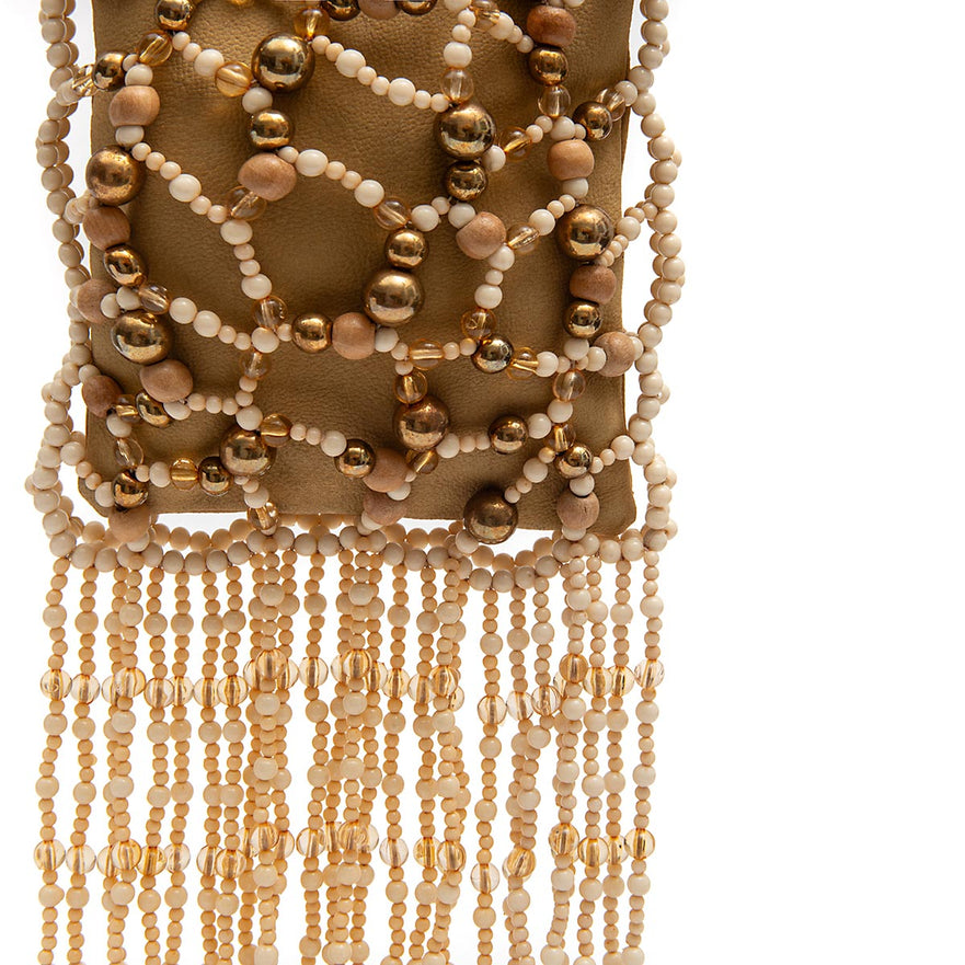 BOLSA CASE CONTAS PEQUENA CROSSBODY OURO
