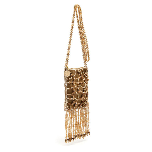 BOLSA CASE CONTAS PEQUENA CROSSBODY OURO