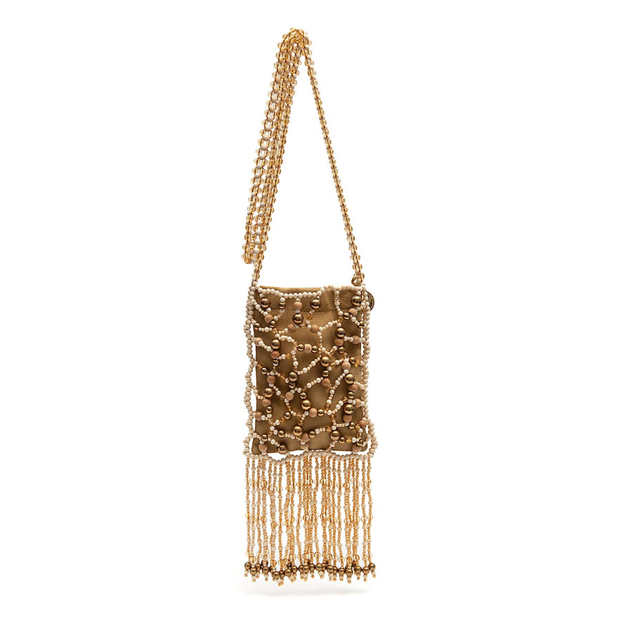 BOLSA CASE CONTAS PEQUENA CROSSBODY OURO