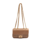 BOLSA BAGUETE ANNE MINE COURO  LIZARD MOCHACCINO