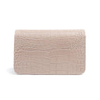 BOLSA CARTEIRA FOREVER  PEQUENA COURO NEW CROCO NEVOA