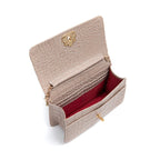 BOLSA CARTEIRA FOREVER  PEQUENA COURO NEW CROCO NEVOA