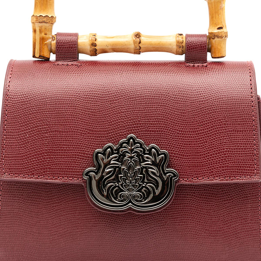 BOLSA TOP HANDLE MINI COURO CAVIAR CHERRY