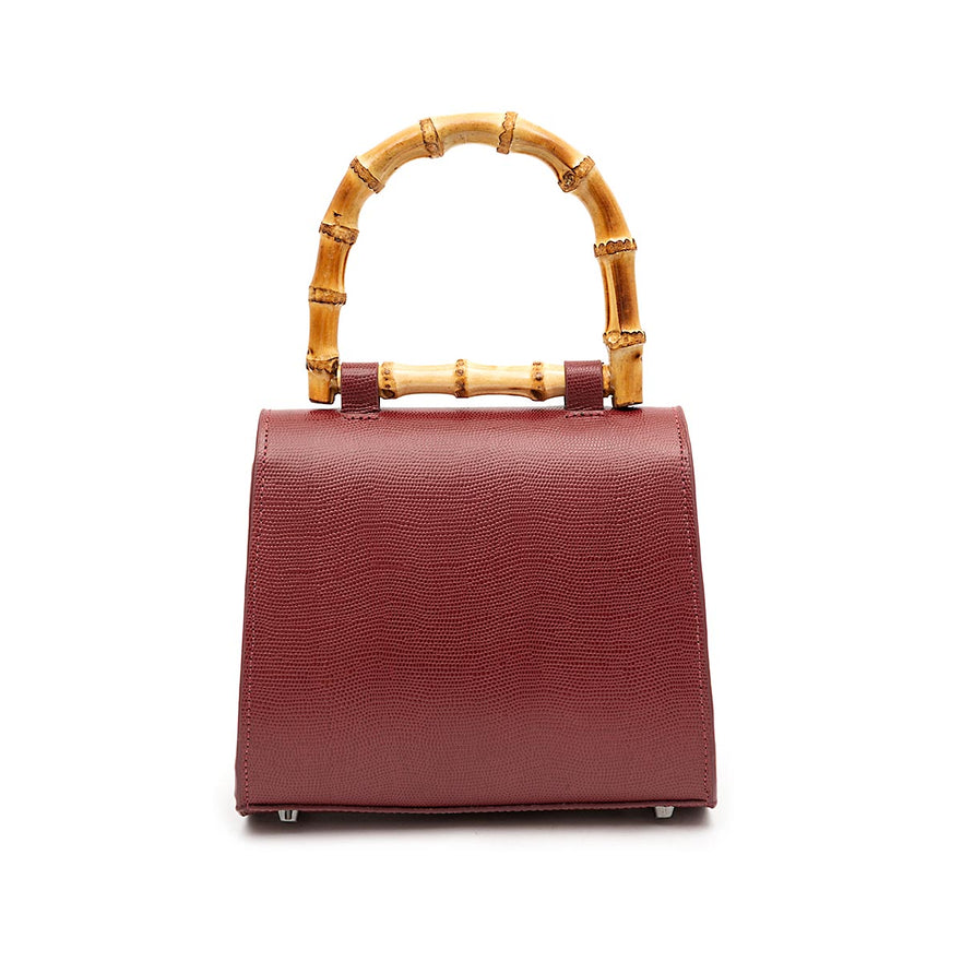 BOLSA TOP HANDLE MINI COURO CAVIAR CHERRY
