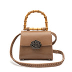 BOLSA TOP HANDLE MINI COURO LIZARD MOCHACCINO