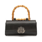 BOLSA TOP HANDLE EAST WEST PEQUENA COURO CAVIAR PRETO