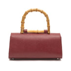 BOLSA TOP HANDLE EAST WEST PEQUENA COURO CAVIAR CHERRY