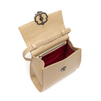 BOLSA TOP HANDLE MÉDIA COURO MAXI CROCO NATA
