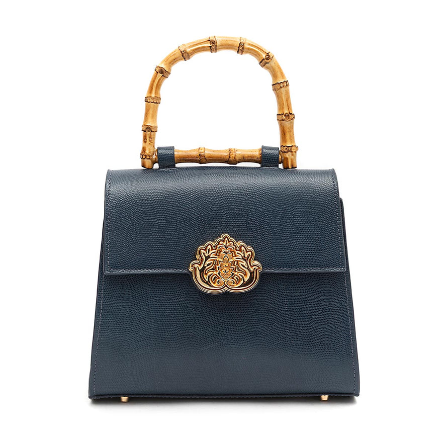 BOLSA TOP HANDLE MÉDIA COURO CAVIAR NOITE