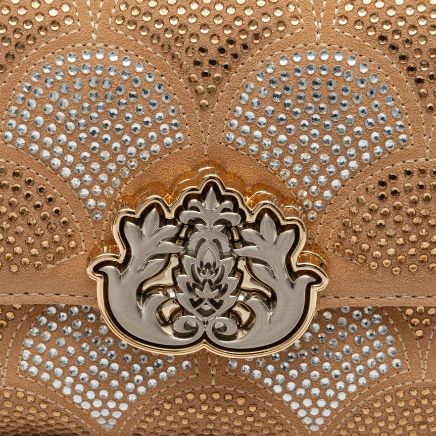 BOLSA SIRENA MONOGRAMA MÉDIA COCOON CRISTAL PRATA OURO